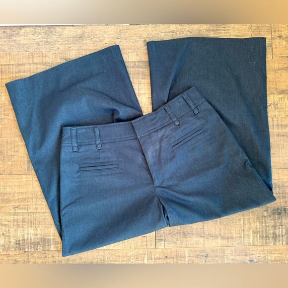 THE ESSENTIAL TAPERED WIDE LEG PANTS BY ANTHROPOLOGY NAVY SIZE 6 - Picture 1 of 5